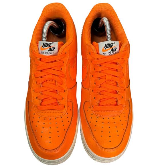 Nike Air Force 1 Low Just Do It 2018 Orange Size 8.5 Pre-Owned Rare & Stylish - Picture 5 of 16